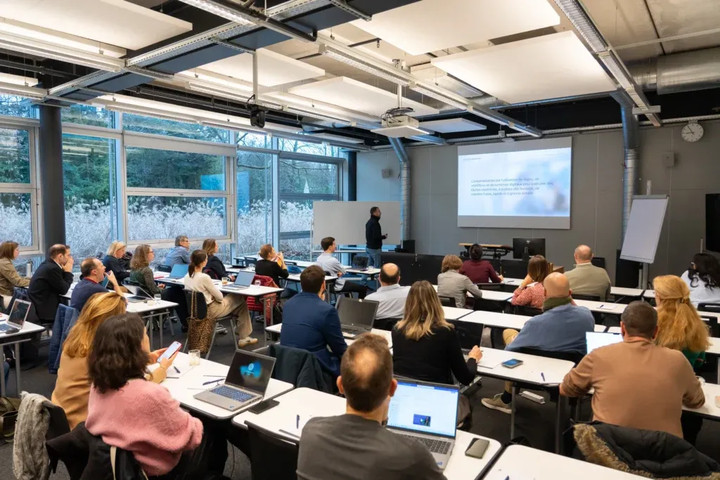 Salle comble lors du Learning Breakfast