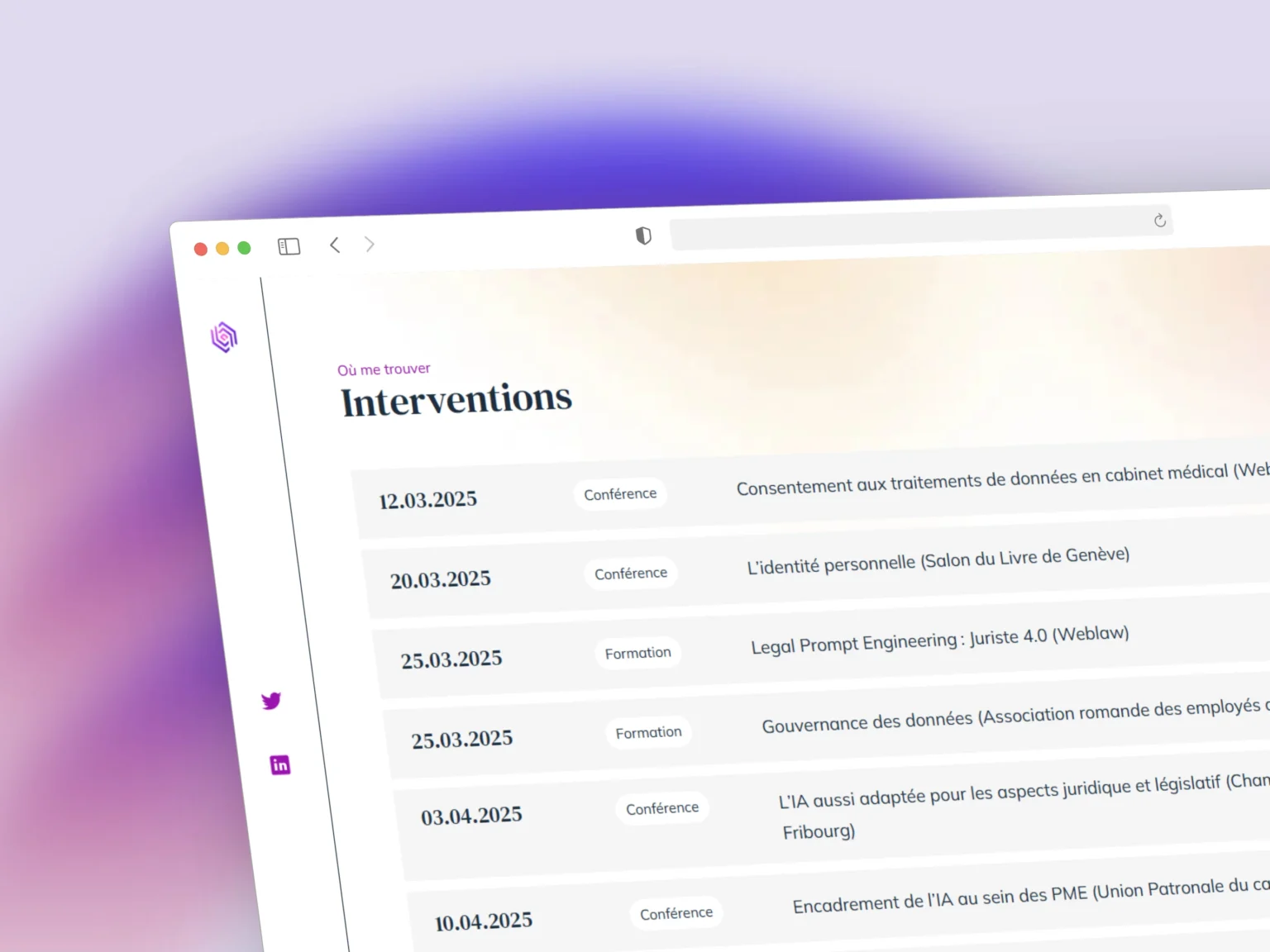 Livio di Tria - site web
